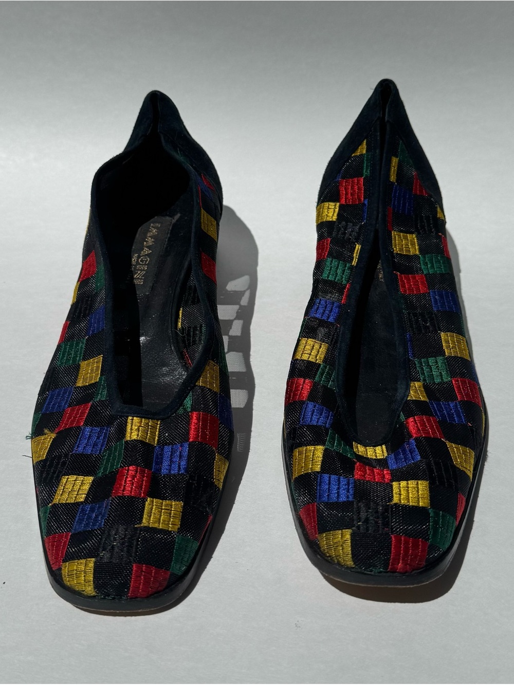 Vintage Checkered Low Mesh Block Healed Pump.